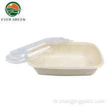 Emballage alimentaire Pulp compostable contenant des aliments jetables